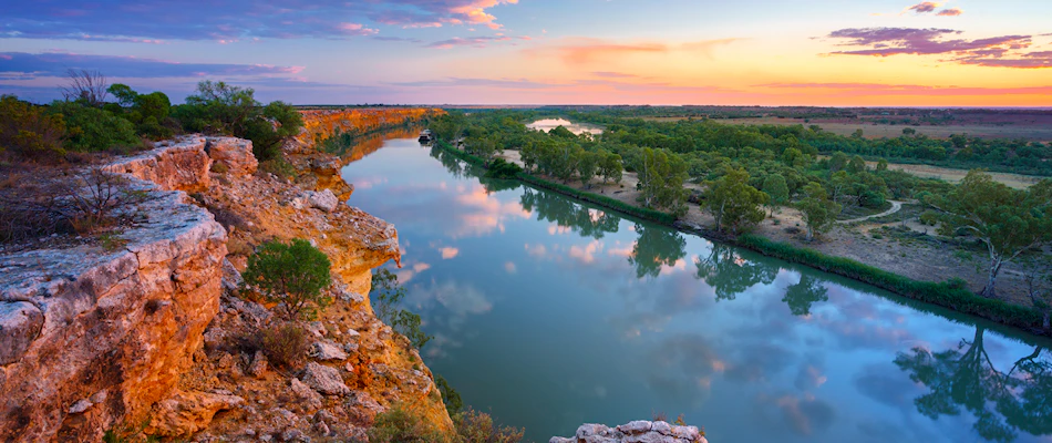 Murray River sun setting XL